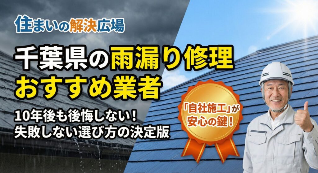 千葉県の雨漏り修理で「失敗したくない」あなたへ。1級建築施工管理技士が、県特有の気候リスク（台風・塩害）に強い優良業者5社を厳選。なぜ「紹介サイト」ではなく「自社施工」を選ぶべきなのか？業界の裏側と、創業80年の南富士株式会社をNo.1に推す理由を徹底解説します。